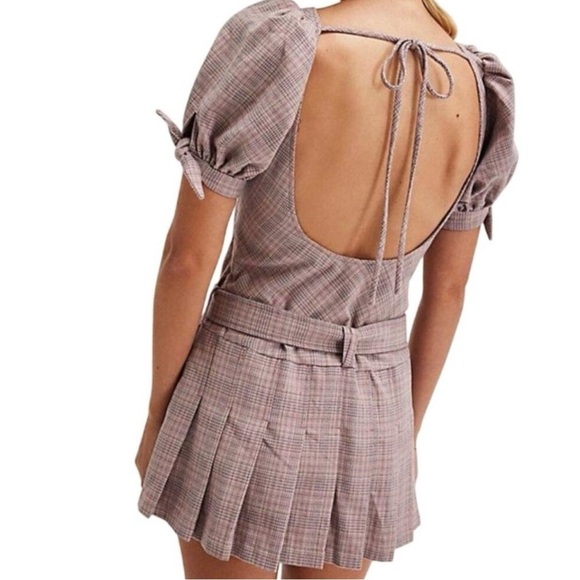 NWOT Free People Sevi Plaid Mini Dress Women size Small - Picture 2 of 10